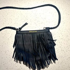 Shoulder  purse, leathers,  fringe